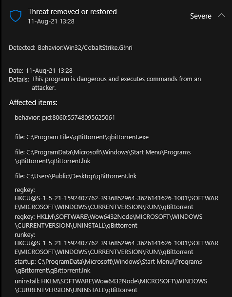 Windows 10 Threat Detection
