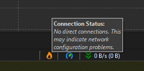 Connection statut : no direct connections